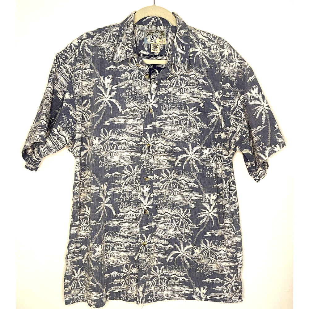 Big Dogs Tropical Men's short sleeve button up shirt 100% cotton